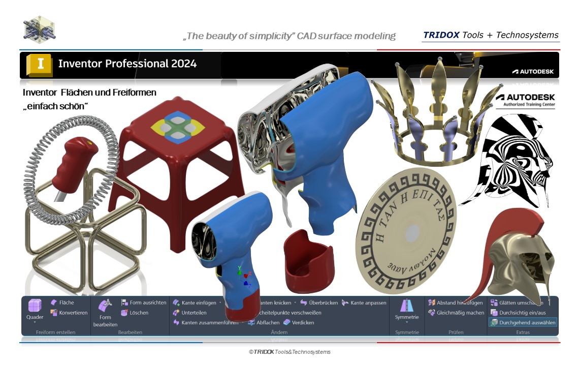 Autodesk Inventor Professional 2024 FreiformFlächenkonstruktion