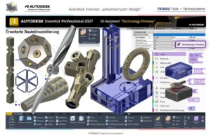 Autodesk Inventor Professional 2027 – Erweiterte Bauteilmodellierung